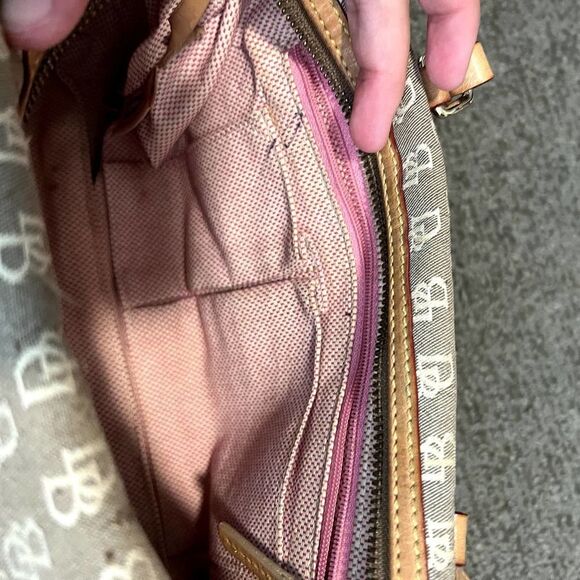 Dooney & Bourke All Over Signature Print Mini Shoulder Bag Y2K - Picture 11 of 14